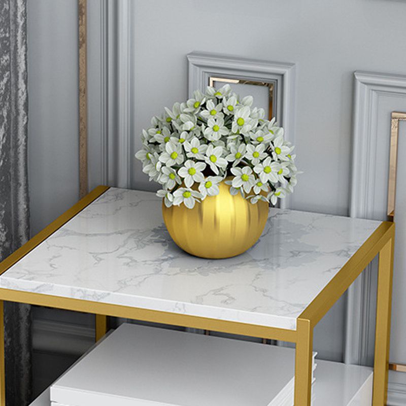 19,69 "Tableau de nuit en pierre 1 armoire de chevet de tiroir avec 1 étagère