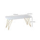 29.53" Tall Glam Office Desk Rectangular Writing Desk with 4 Legs