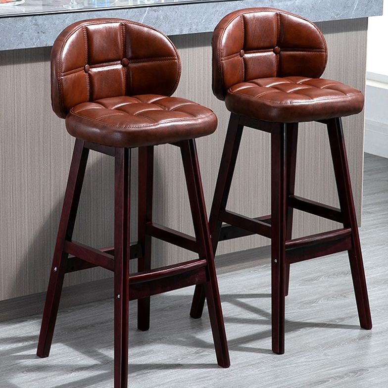 Modern Armless Counter Stool Wood Household Bar Stool with Cushion Clearhalo 'Bar Furniture' 'Bar Stools' 'bar_stools' 'furn' 'furn_bar_stools' 'furniture_bar_stools' 'Kitchen & Dining Furniture' 'kitchen&dining_furn' 'kitchen' 'kitchen_furn' Furniture' 1200x1200_16f0b807-d1a5-48c1-b3c6-a2eff2b33aa5