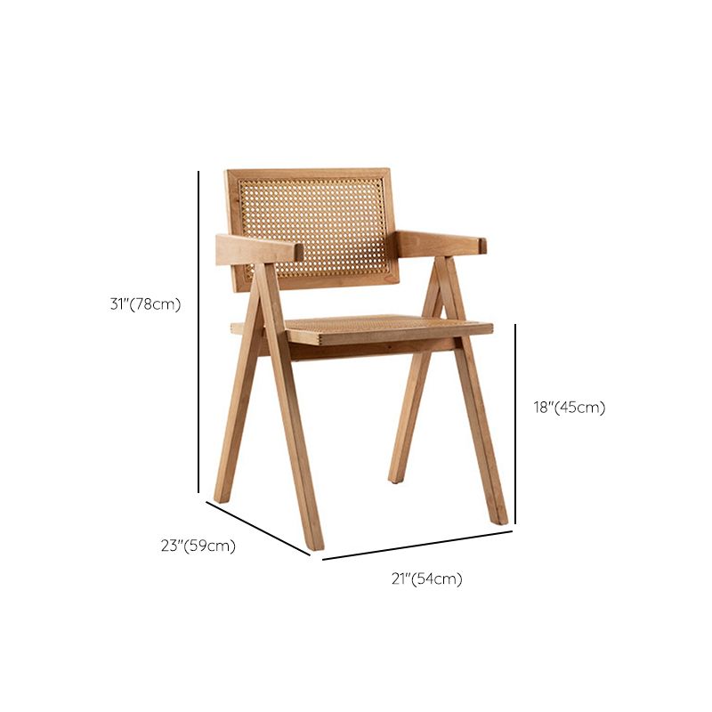 Solid Wood Dining Set 1/4/5 Pcs Rectangle Dining Table and Chair with Arm Clearhalo 'Dining Room Sets' 'Dining Tables & Seating' 'dining_room_set' 'furn' 'furn_dining_room_set' 'Furniture' 'Kitchen & Dining Furniture' 1200x1200_16f2172d-faa5-422d-bedf-ca6638353ff9