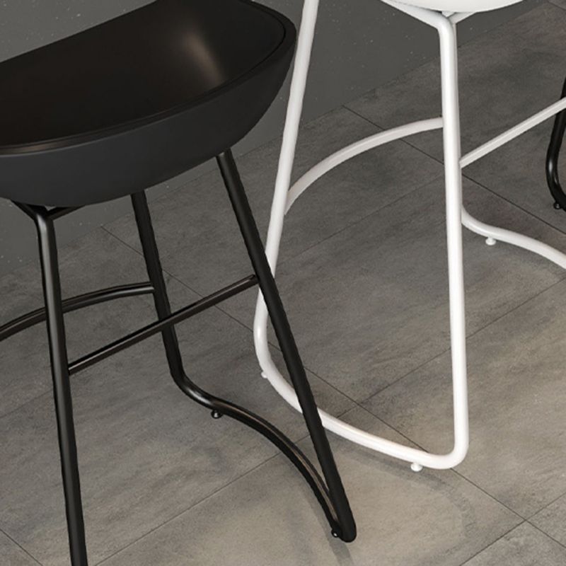Contemporary Counter Bar Stool Plastic Bar Stool with Iron Base and Footrest Clearhalo 'Bar Furniture' 'Bar Stools' 'bar_stools' 'furn' 'furn_bar_stools' 'furniture_bar_stools' 'Kitchen & Dining Furniture' 'kitchen&dining_furn' 'kitchen' 'kitchen_furn' Furniture' 1200x1200_16f523a6-c88a-425b-a2f9-a716b9486c76