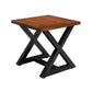 Square Wooden Dining Table Industrial Brown Top Table with Black Frame Clearhalo 'Dining Tables & Seating' 'Dining Tables' 'dining_table' 'furn' 'furn_dining_table' 'Furniture' 'Kitchen & Dining Furniture' 1200x1200_16f56beb-effe-423b-b6b9-6d4301ae15a7