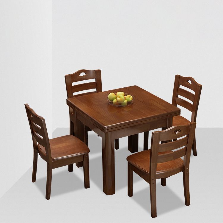 Industrial Square Brown Dining Table Solid Wood Standard Dining Table for Kitchen Clearhalo ' dining_table' 'Dining Tables & Seating' 'Dining Tables' 'furn' 'furn_dining_table' 'Furniture' 'furniture_dining_table' 'Kitchen & Dining Furniture' 'kitchen&dining_furn' 'kitchen' 'kitchen_dining_table' 1200x1200_16f58f59-28c3-4bfd-ace7-8b01ec1895f1