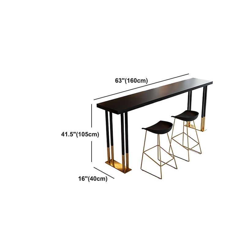 Solid Wood Bar Counter Traditional Luxury Rectangle Bar Counter with Sled Base Clearhalo 'Bar Furniture' 'Bar Tables' 'bar_tables' 'furn' 'furn_bar_tables' 'Furniture' 'furniture_bar_tables' 'Kitchen & Dining Furniture' 1200x1200_16f60112-a7d2-4181-b26a-38188d4a68e1