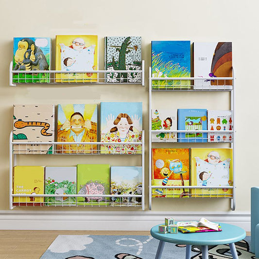 Modern Style Metal Bookshelf Wall Mounted Bookcase for Bedroom Clearhalo 'Bookcases' 'furn' 'furn_bookcases' 'Furniture' 'furniture_bookcases' 'Office Furniture' 1200x1200_16f63f64-e179-48e9-bbb9-02ed1e5cd771