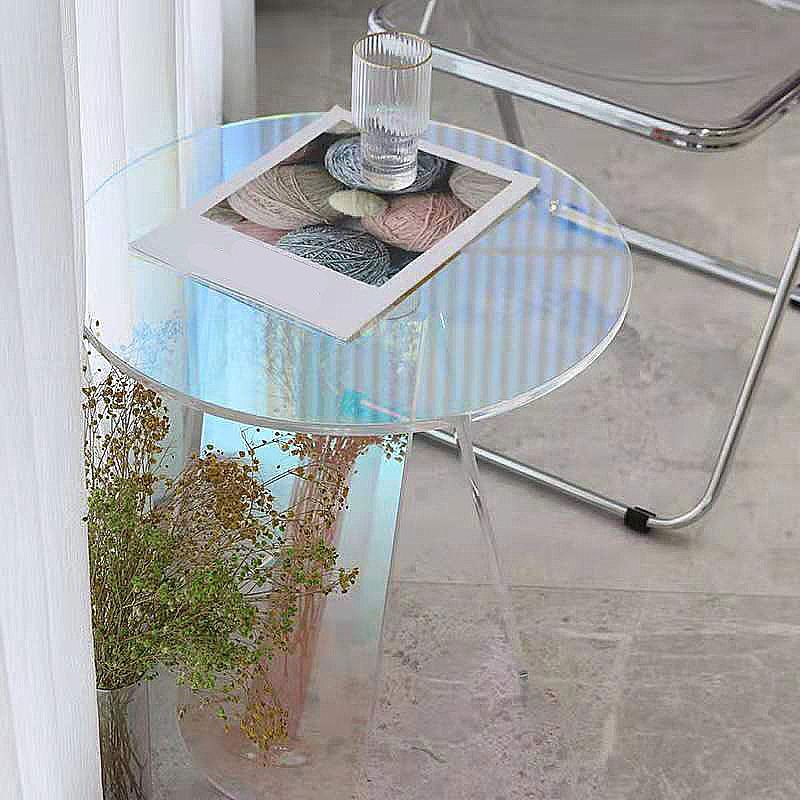 Light Luxury Gradient Colorful Coffee Table Round Oval Acrylic Coffee Table Clearhalo 'Coffee & Accent Tables' 'Coffee Tables' 'coffee_tables' 'furn' 'furn_coffee_tables' 'Furniture' 'Living Room Furniture' 1200x1200_16f729f5-da6c-4550-88bb-090a7a5d89d2
