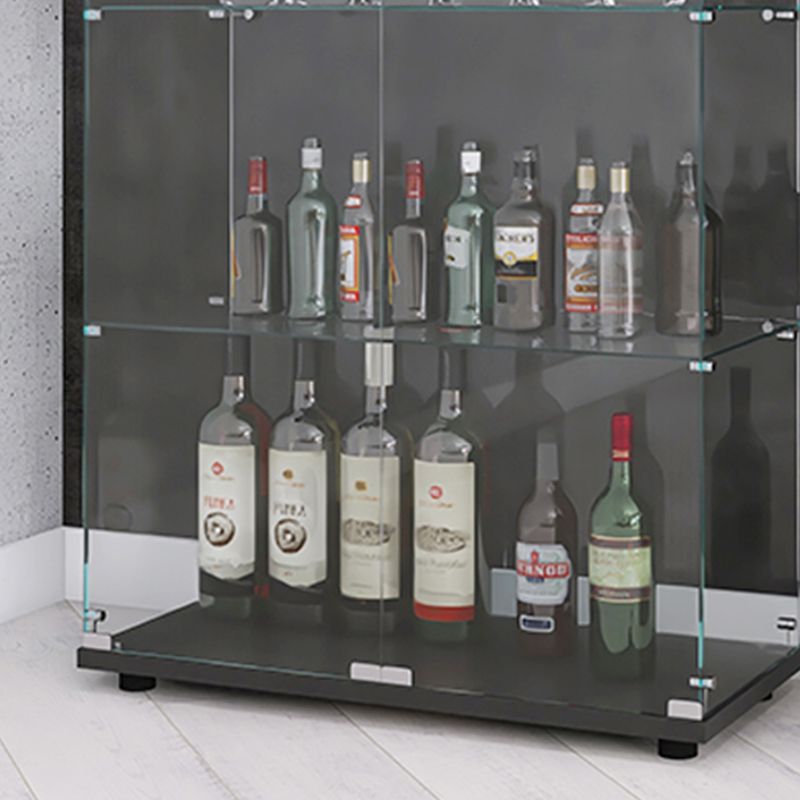 温かいガラスのキュリオキャビネットベッドルーム用のモダンディスプレイキャビネット、64 "h x 14.5" w