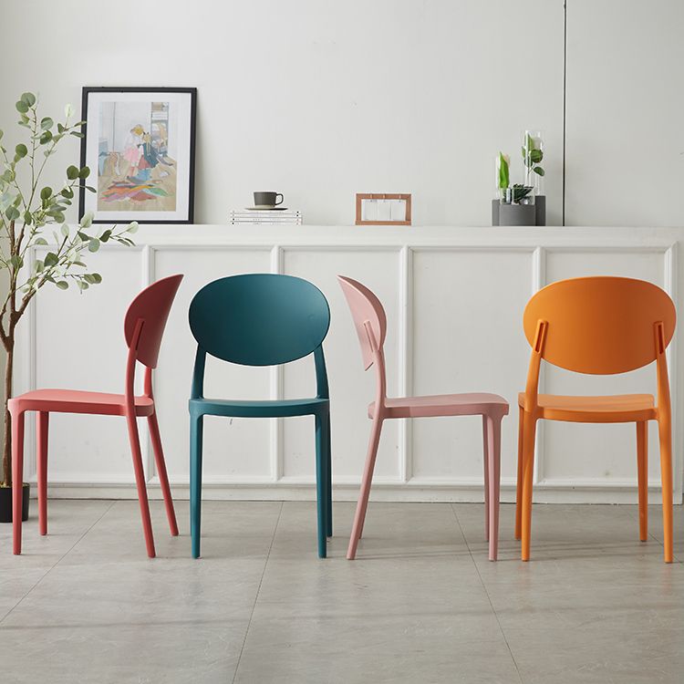 Nordic Plastic Open Back Dining Side Chair 33"H Acrylic Dining Chair for Restaurant Clearhalo ' kitchen&dining_furn' 'Dining Chairs' 'Dining Tables & Seating' 'dining_chair' 'furn' 'furn_dining_chair' 'Furniture' 'furniture_dining_chair' 'Kitchen & Dining Furniture' 'kitchen' 1200x1200_16f9bd24-448b-41bf-bef4-4cc97b1ddcc9