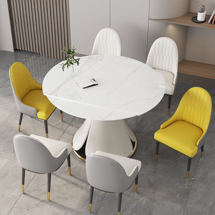 53'' Luxury Sintered Stone Dining Table Extendable Rectangle Table with Metal Pedestal Clearhalo ' dining_table' 'Dining Tables & Seating' 'Dining Tables' 'furn' 'furn_dining_table' 'Furniture' 'furniture_dining_table' 'Kitchen & Dining Furniture' 'kitchen&dining_furn' 'kitchen' 'kitchen_dining_table' 1200x1200_16f9be13-9bfc-4bb0-8408-def7feceeee7