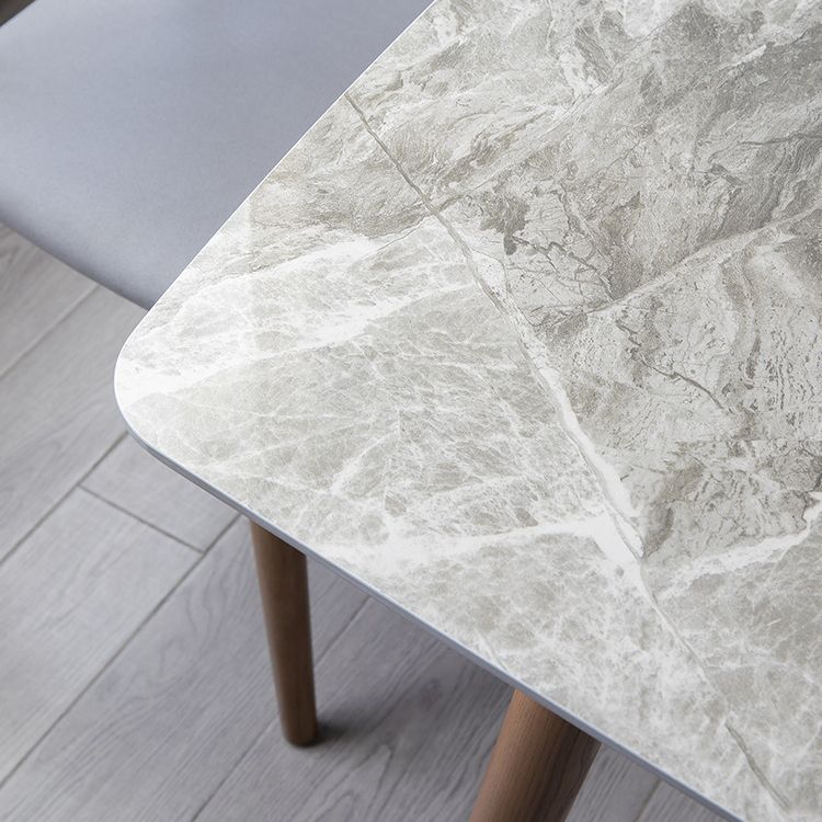 Simple Sintered Stone Dining Table 4 Legs Wood Base Rectangle Table for Home Clearhalo ' dining_table' 'Dining Tables & Seating' 'Dining Tables' 'furn' 'furn_dining_table' 'Furniture' 'furniture_dining_table' 'Kitchen & Dining Furniture' 'kitchen&dining_furn' 'kitchen' 'kitchen_dining_table' 1200x1200_16fa6451-0fa9-459c-b89b-2dfe6aa1c3b9