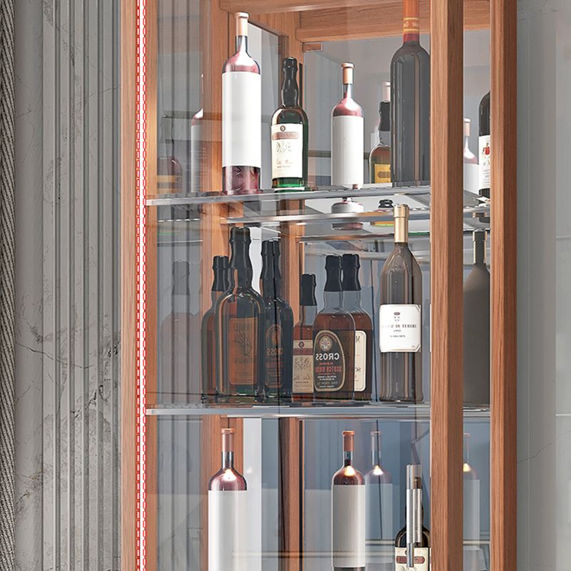 Armadio di vetro con mobile in vetro di gomma contemporanea con porte con porte