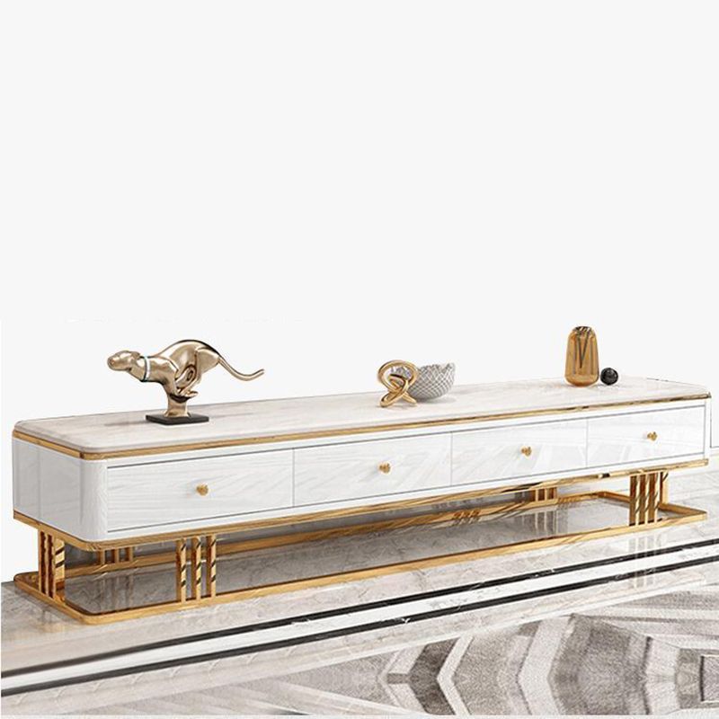 Glamstil Stone TV stehen schwarz -weiß -Fernsehschrank mit Schubladen