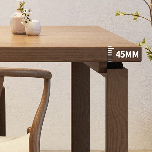 Modern Rectangle Double Pedestal Table Solid Wood Dining Table for Home Clearhalo 'Dining Tables & Seating' 'Dining Tables' 'dining_table' 'furn' 'furn_dining_table' 'Furniture' 'Kitchen & Dining Furniture' 1200x1200_16ff5d59-24db-4030-9168-9574b72c3975
