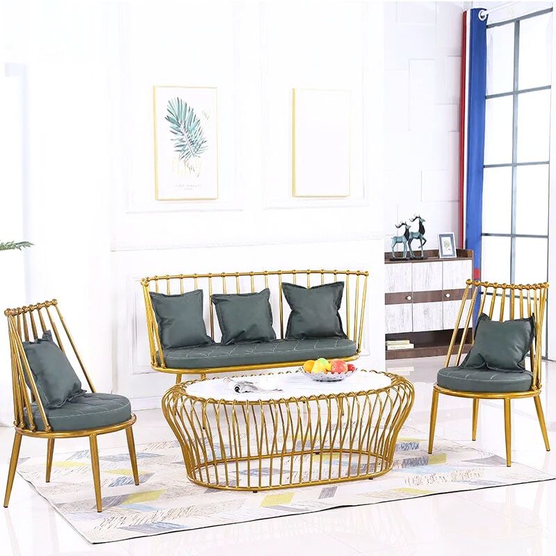 Canapé sans bras de couleur unie industrielle avec oreiller en arrière pour le salon