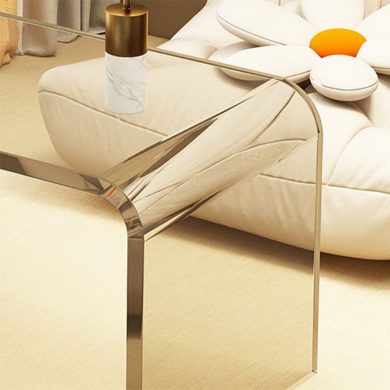 Modernistic Corner Table Plastic Rectangular Sled Living Room Accent Side Table Clearhalo 'Coffee & Accent Tables' 'End & Side Tables' 'end_side_tables' 'furn' 'furn_end_side_tables' 'Furniture' 'Living Room Furniture' 1200x1200_17027695-4a65-4ddb-a6b2-5e64dbd0c731