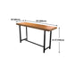 42-inch Height Bar Table Brown Wood Top Metal Base Bistro Table for Coffee Shop Clearhalo 'Bar Furniture' 'Bar Tables' 'bar_tables' 'furn' 'furn_bar_tables' 'Furniture' 'furniture_bar_tables' 'Kitchen & Dining Furniture' 1200x1200_1703033a-d9ce-4c8e-90b0-a55ec83cc895