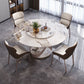 Nordic Glam Sintered Stone Round Table Set 1/4/5/7 Pieces Dining Set for Kitchen Clearhalo 'Dining Room Sets' 'Dining Tables & Seating' 'dining_room_set' 'furn' 'furn_dining_room_set' 'Furniture' 'Kitchen & Dining Furniture' 1200x1200_1704adce-5cfa-49c2-938e-e1408cb73f72