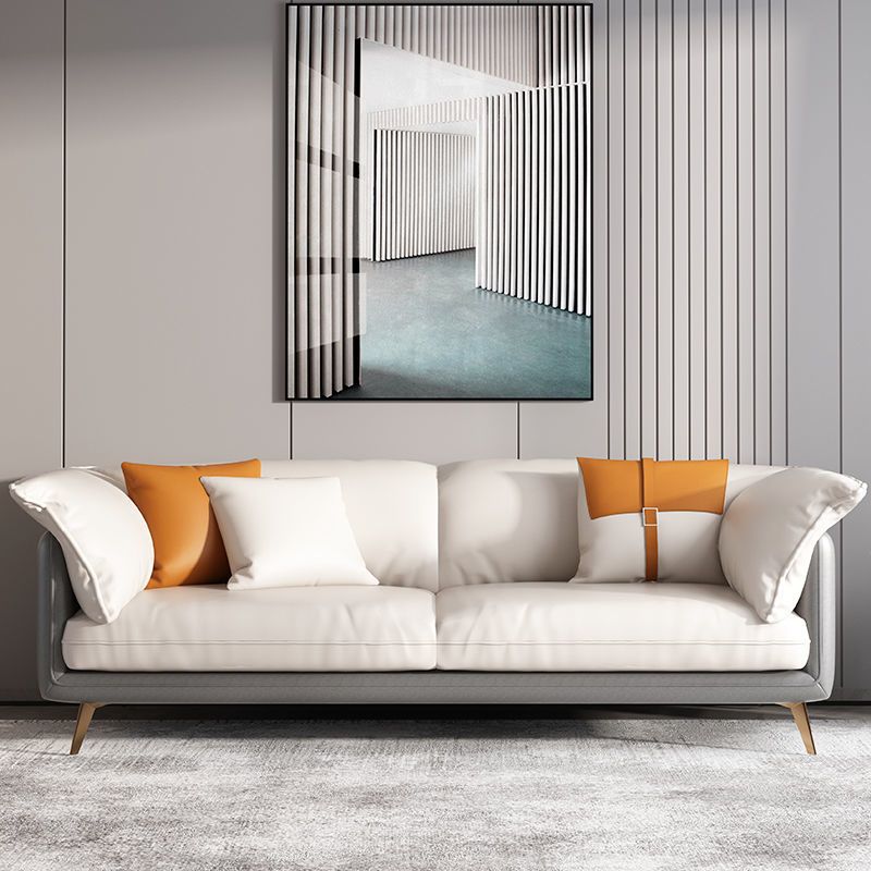 Square Arm Sofa Pillow Top Sofa with Multiple Cushions for Living Room and Apartment Clearhalo 'furn' 'furn_sofas' 'Furniture' 'furniture_sofas' 'kitchen' 'kitchen_sofas' 'Living Room Furniture' 'Sofa' 'sofas' 1200x1200_1704c3a7-14de-4c11-af5c-8de11a8ab3b3