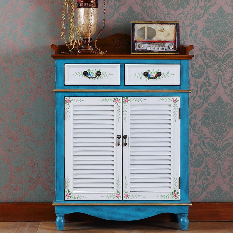 Server da pranzo in legno contemporaneo con cassetti sideboard di finitura antica per sala da pranzo