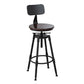 Industrial Armless Elevatable Counter Stool Iron Bar Stool with Pedal for Cafe Clearhalo 'Bar Furniture' 'Bar Stools' 'bar_stools' 'furn' 'furn_bar_stools' 'Furniture' 'Kitchen & Dining Furniture' 1200x1200_17066a67-6cfa-461f-8730-2d67218ab0b3