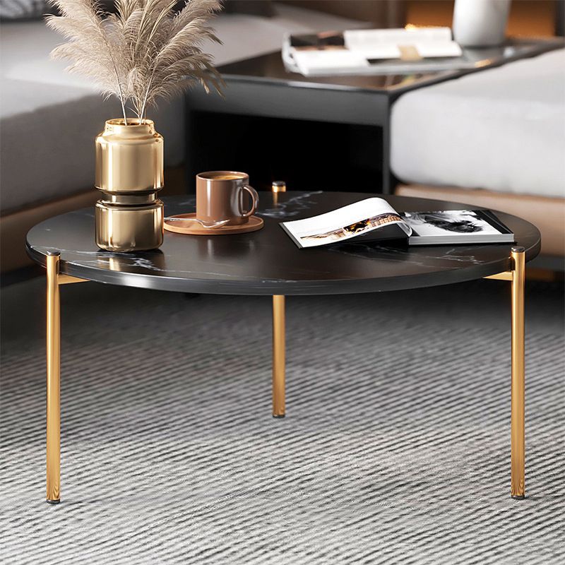 Round Coffee Table Contemporary 3 Legs Cocktail Table for Home Clearhalo 'Coffee & Accent Tables' 'Coffee Tables' 'coffee_tables' 'furn' 'furn_coffee_tables' 'Furniture' 'furniture_coffee_tables' 'Living Room Furniture' 1200x1200_1707a9bd-4453-4126-88ce-60269e97d329