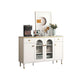 Scheda laterale Glam Sideboard Stone Glass con armadi e cassetti