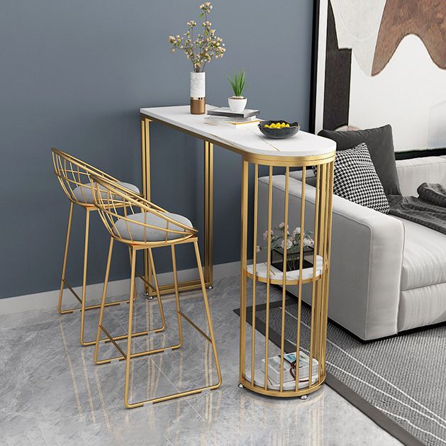 Nordic Glam Rectangle Bar Counter Dining Table Sintered Stone Table Clearhalo 'Bar Furniture' 'Bar Tables' 'bar_tables' 'furn' 'furn_bar_tables' 'Furniture' 'furniture_bar_tables' 'Kitchen & Dining Furniture' 1200x1200_170b3e50-1981-49ad-92a6-5ce360df6907