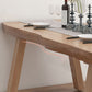 Mesa de comedor rectangular de 4 patas, mesa de madera de estilo moderno para cocina