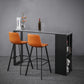 Gray White and Black Modern Style Bar Table in Marble and Metal Milk Tea Shop Bar Table Clearhalo 'Bar Furniture' 'Bar Tables' 'bar_tables' 'furn' 'furn_bar_tables' 'Furniture' 'furniture_bar_tables' 'Kitchen & Dining Furniture' 1200x1200_170bee40-74e4-4c3d-b13f-9d2e6b3442aa