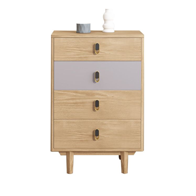 Coffre en bois moderne avec des jambes droites et des tiroirs accent coffre