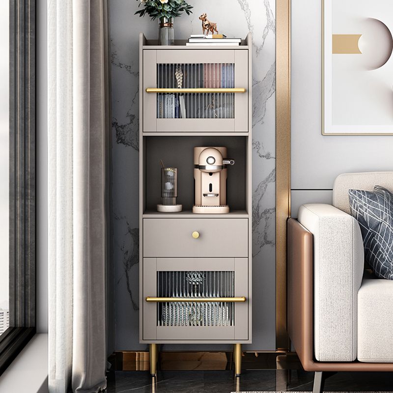 Holzbuffetttisch Glamstil 60,3-Zoll-Seitenbrett mit Schränken und Schublade