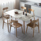 Simple Sintered Stone Dining Table 4 Legs Wood Base Rectangle Table for Home Clearhalo ' dining_table' 'Dining Tables & Seating' 'Dining Tables' 'furn' 'furn_dining_table' 'Furniture' 'furniture_dining_table' 'Kitchen & Dining Furniture' 'kitchen&dining_furn' 'kitchen' 'kitchen_dining_table' 1200x1200_170cf754-3fe8-43b9-82d5-8f90f34d5bf6