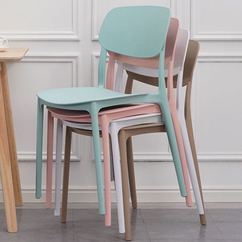 Contemporary Indoor Plastic Open Back Stacking Dining Side Chair Clearhalo 'Dining Chairs' 'Dining Tables & Seating' 'dining_chair' 'furn' 'furn_dining_chair' 'Furniture' 'Kitchen & Dining Furniture' 1200x1200_170d7991-b43d-4704-8f4c-536ba15703df