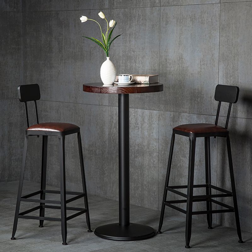 Industrial Footrest Armless Barstool Leather Stackable Coffee Shop Stool Clearhalo 'Bar Furniture' 'Bar Stools' 'bar_stools' 'furn' 'furn_bar_stools' 'Furniture' 'furniture_bar_stools' 'Kitchen & Dining Furniture' 1200x1200_170e42ec-e307-4865-814d-f08beb390faf