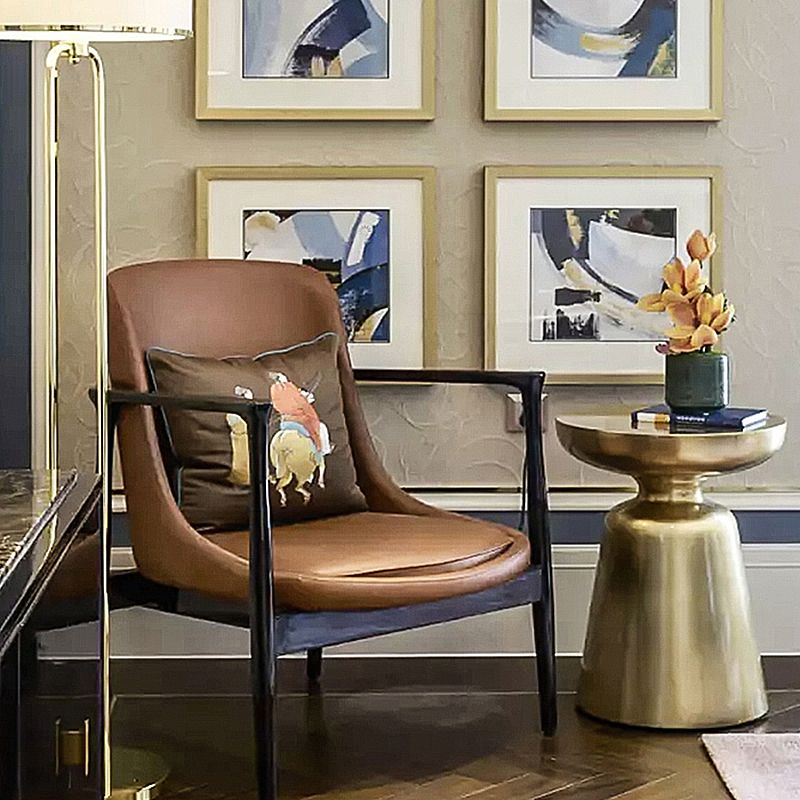 Modern Metal Round Side Table 43/60' Tall Pedestal End Table Clearhalo 'Coffee & Accent Tables' 'End & Side Tables' 'end_side_tables' 'furn' 'furn_end_side_tables' 'Furniture' 'Living Room Furniture' 1200x1200_170fee09-5097-455f-bda4-11e6367a1294