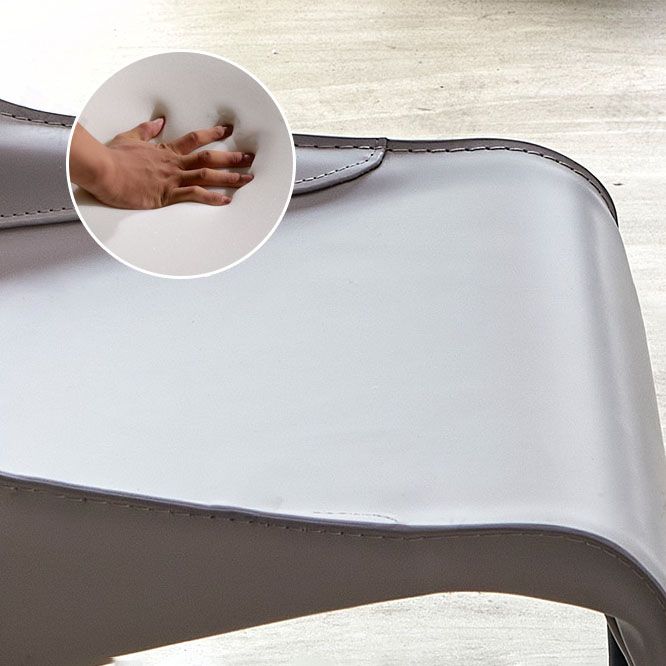 Leather Contemporary Dining Chair Restaurant Solid Back Chair with Arm Clearhalo ' kitchen&dining_furn' 'Dining Chairs' 'Dining Tables & Seating' 'dining_chair' 'furn' 'furn_dining_chair' 'Furniture' 'furniture_dining_chair' 'Kitchen & Dining Furniture' 'kitchen' 1200x1200_1710decd-9d13-4ebc-b1d7-8673d986e781