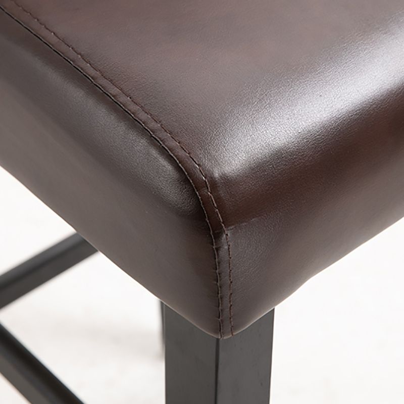Contemporary Leather Solid Wood Barstool Bristol Bar Stool with Low Back Clearhalo 'Bar Furniture' 'Bar Stools' 'bar_stools' 'furn' 'furn_bar_stools' 'furniture_bar_stools' 'Kitchen & Dining Furniture' 'kitchen&dining_furn' 'kitchen' 'kitchen_furn' Furniture' 1200x1200_17114e48-323d-42fc-9350-17ff7039e751