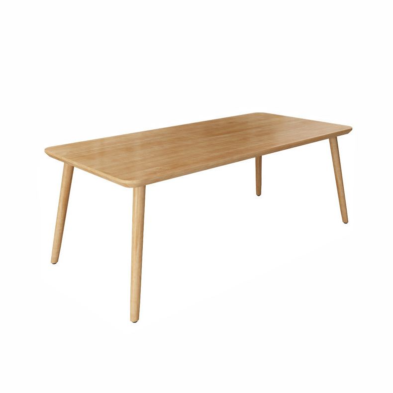 Mesa de comedor rectangular Glam, mesa de madera con patas de madera para el hogar