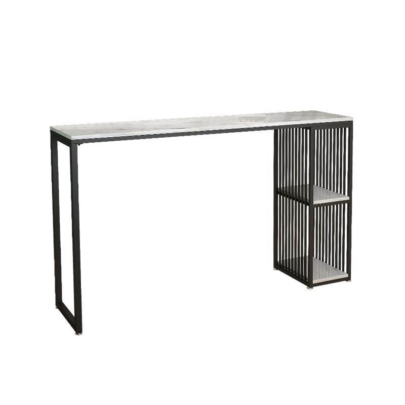 Modern Stone White Counter Set 1/2/3 Pieces Rectangle Storage Table and Stool Set Clearhalo 'Bar Furniture' 'furn' 'furn_home_bar_bar_sets' 'Furniture' 'Home Bars & Bar Sets' 'home_bar_bar_sets' 'Kitchen & Dining Furniture' 1200x1200_17137ce5-0662-4c30-81d7-a4a8a556d5f6