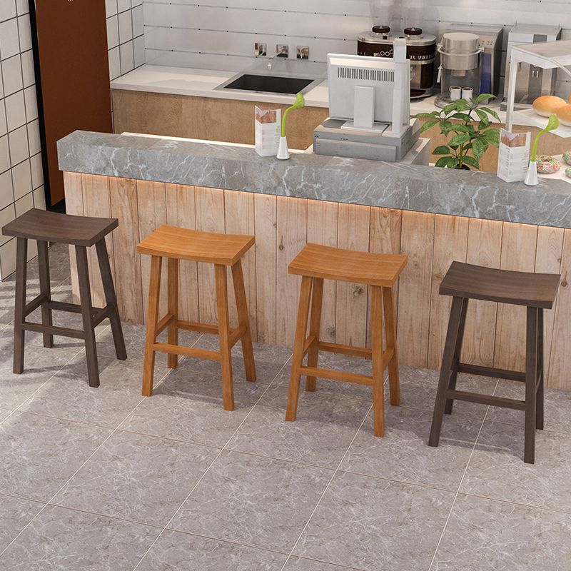 Coffee Shop Simple Wood Barstool Indoor Wood 4 Legs Bar Stool with Pedal Clearhalo 'Bar Furniture' 'Bar Stools' 'bar_stools' 'furn' 'furn_bar_stools' 'Furniture' 'Kitchen & Dining Furniture' 1200x1200_1715025c-878a-4f69-919f-40ae3ce32db4
