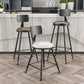 Industrial Armless Backrest Counter Stool Iron Cashier Bar Stool with Leather Cushion Clearhalo 'Bar Furniture' 'Bar Stools' 'bar_stools' 'furn' 'furn_bar_stools' 'furniture_bar_stools' 'Kitchen & Dining Furniture' 'kitchen&dining_furn' 'kitchen' 'kitchen_furn' Furniture' 1200x1200_171595e2-035e-4ca4-9890-bb6606d6a1a7