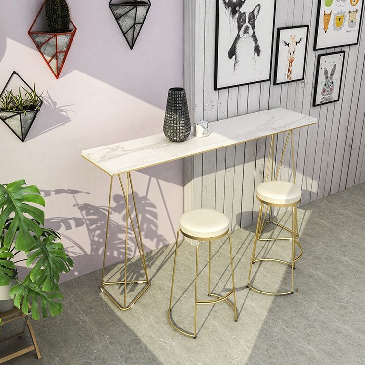 Double Pedestal Counter Set 1/2/3 Pieces Glam Rectangle Bar Pub Table Set Clearhalo 'Bar Furniture' 'furn' 'furn_home_bar_bar_sets' 'Furniture' 'Home Bars & Bar Sets' 'home_bar_bar_sets' 'Kitchen & Dining Furniture' 1200x1200_1715f171-4aa3-4d10-990e-3df1860fa0b2