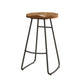 Tabouret de bar de restaurant de tabouret de bar contemporain en bois massif avec pédale