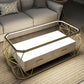 Cadre contemporain avec table basse rectangulaire simple à tiroir