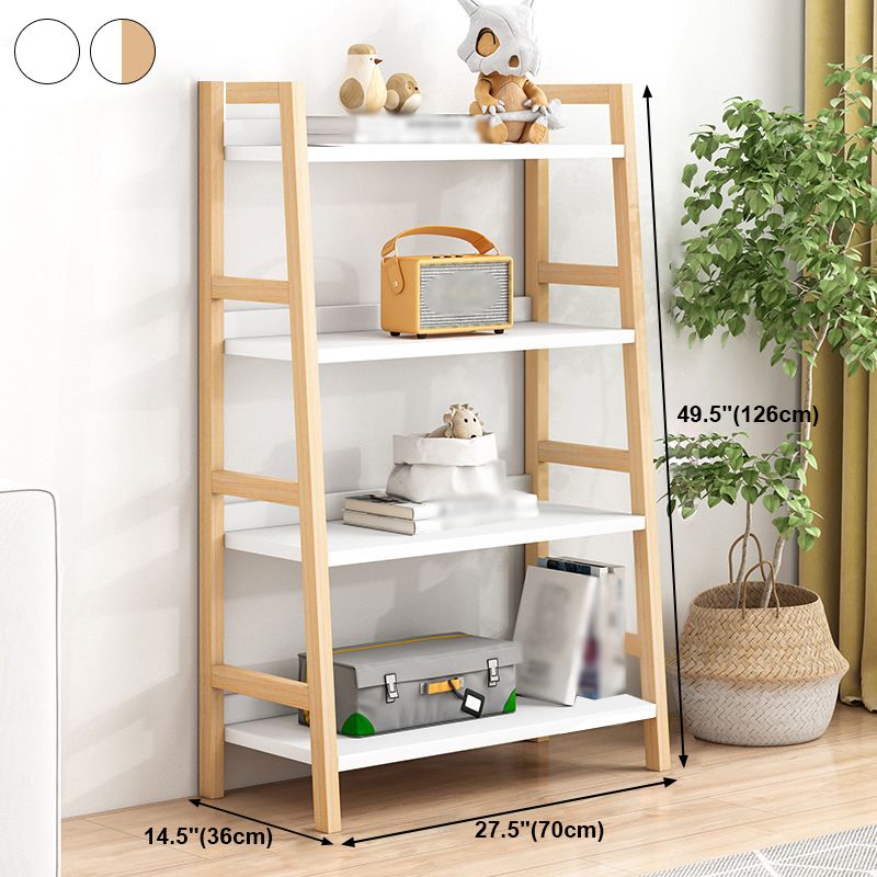 Contemporary Ladder Bookcase Wooden Open Back Bookshelf with Shelves for Home Clearhalo 'Bookcases' 'furn' 'furn_bookcases' 'Furniture' 'furniture_bookcases' 'kitchen' 'kitchen_bookcases' 'Living Room Furniture' 'Office Furniture' 1200x1200_171aa21e-f0f3-47a0-97e1-de78401e388c