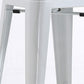 Contemporary Metal Barstool Low Back Counter Stool with Iorn 4 Legs