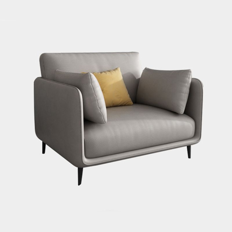 Light-grey Pillowed Back Cushions Contemporary Removable Cushions Sofa Clearhalo 'furn' 'furn_sectionals' 'Furniture' 'furniture_sectionals' 'kitchen' 'kitchen_sectionals' 'Living Room Furniture' 'Sectionals' 1200x1200_171b8c82-5bb7-4a59-aea2-9cf0165f4a7a