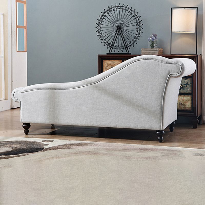 Traditional One Armed Fabric Accent Chair Rolled Arms Chaise Clearhalo 'Chairs & Seating' 'Chaise Lounge' 'chaise_lounge' 'furn' 'furn_chaise_lounge' 'Furniture' 'Living Room Furniture' 1200x1200_171cd717-b6fb-4b93-ac76-63d15afaef9a