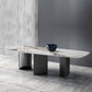 Silver Base Dinner Room Kitchen Table Contemporary Dining Table