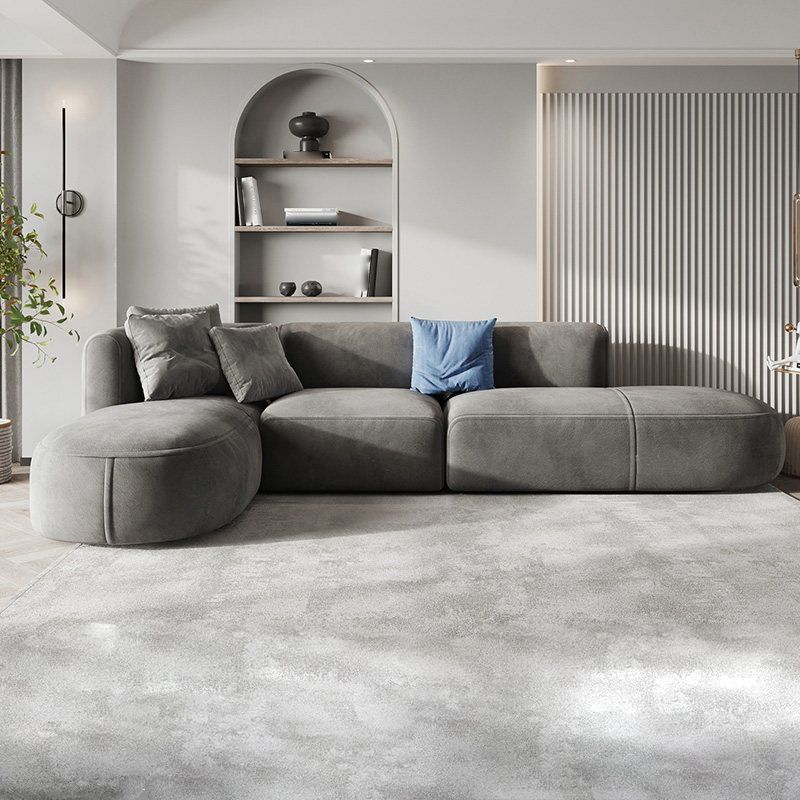 Salon gris nordique modulaire gris ultapeur carré de bras carré